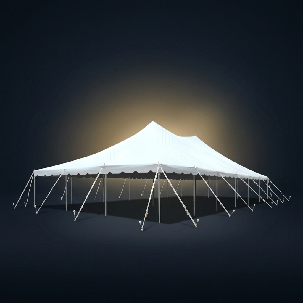 White 30x50 pole tent