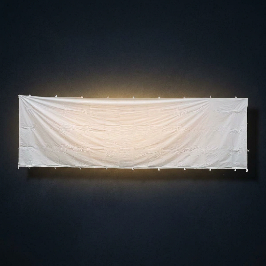 Solid white vinyl sidewalls enclosing a white event tent