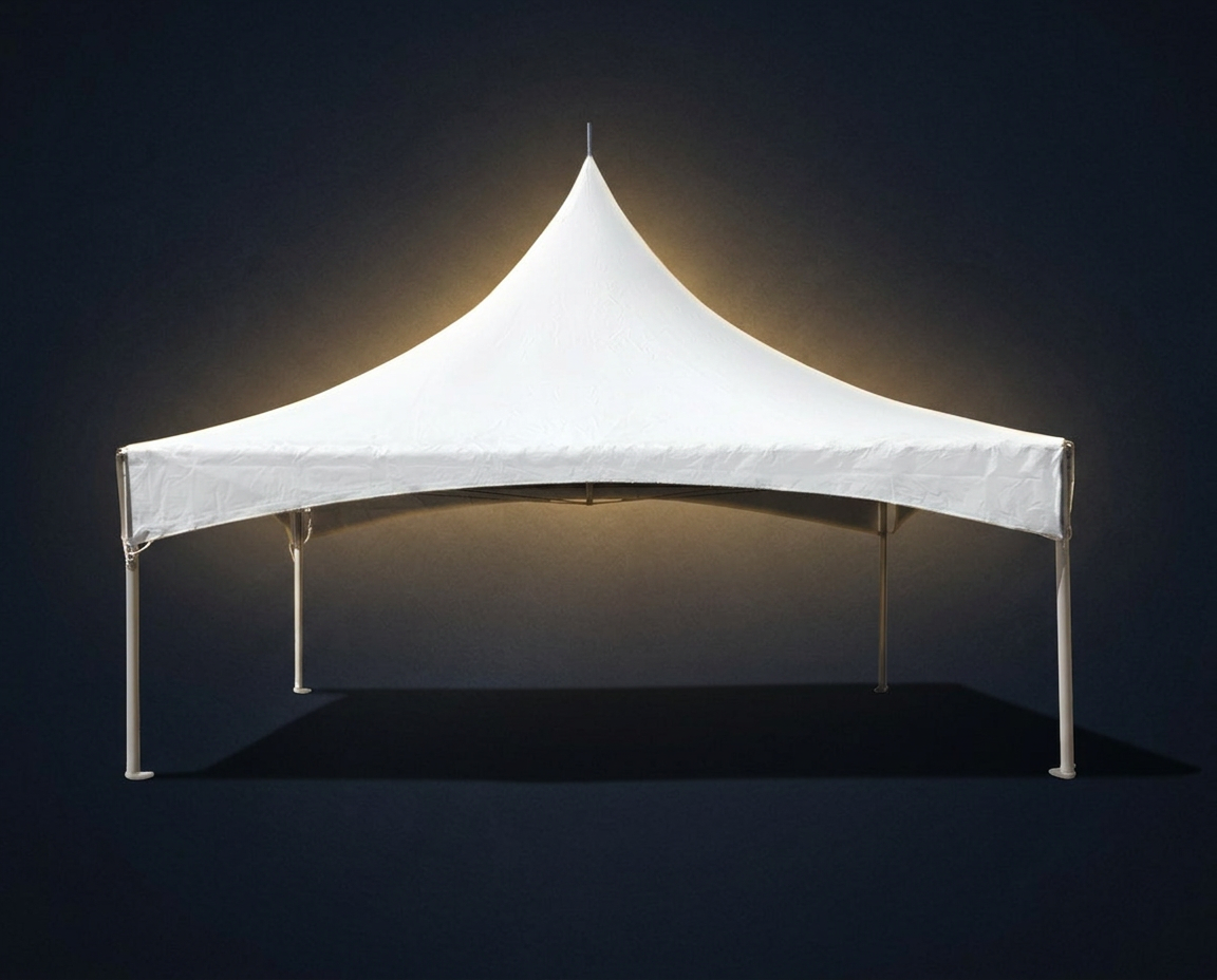 White 20x20 high peak frame tent