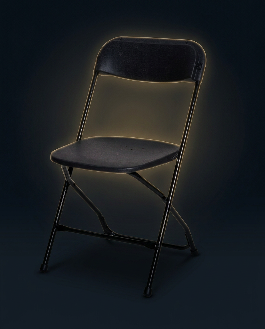 Black folding chair